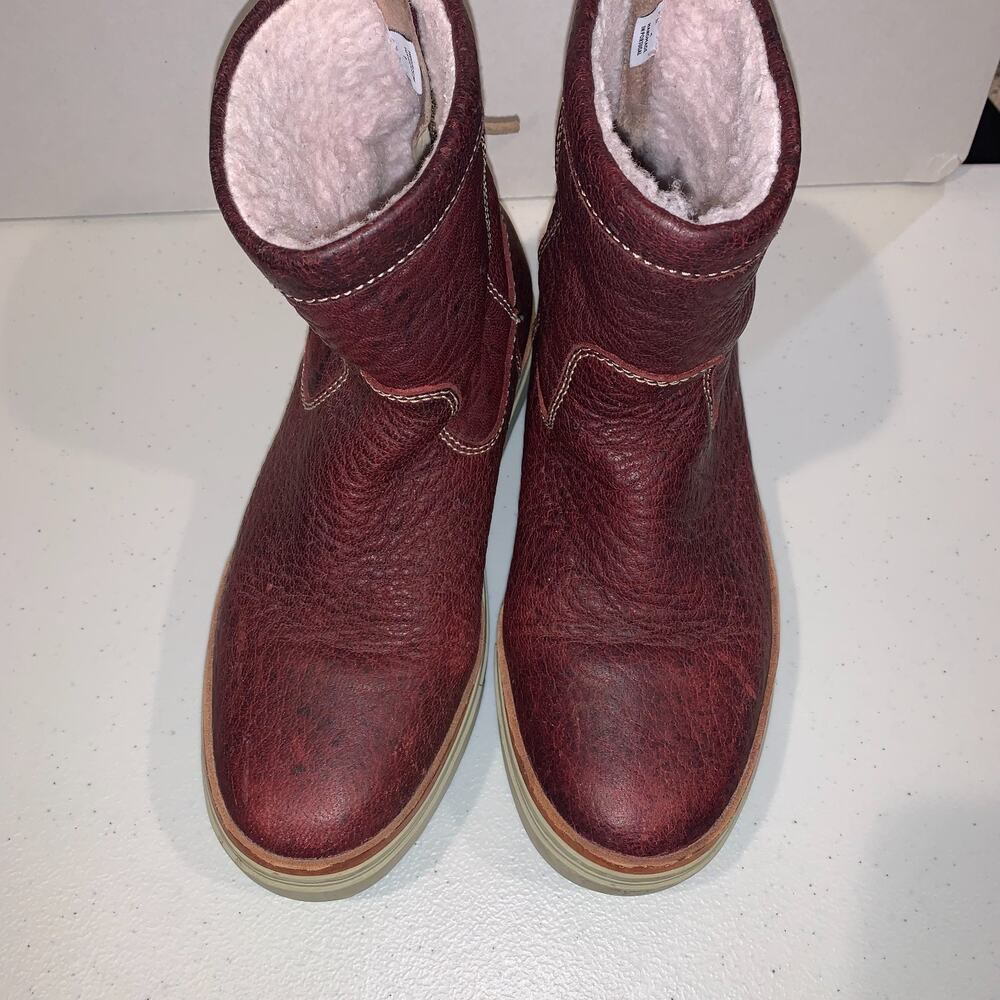 Satorisan Women's Tewa Ronda Boots Size 40 8.5 US Fleece Lined Waxed Leather - Picture 2 of 12